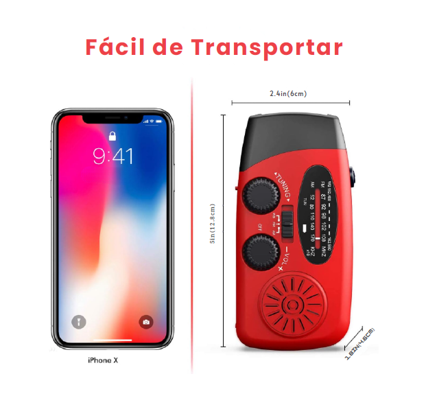 Radio de emergencia 4 en 1
