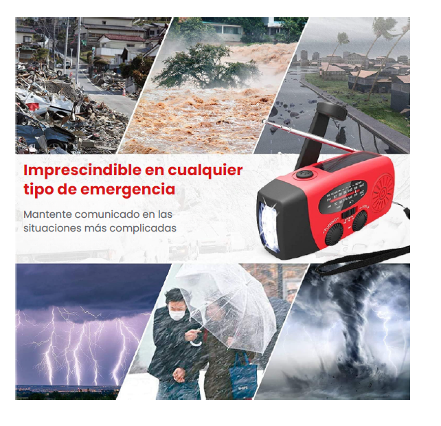Radio de emergencia 4 en 1